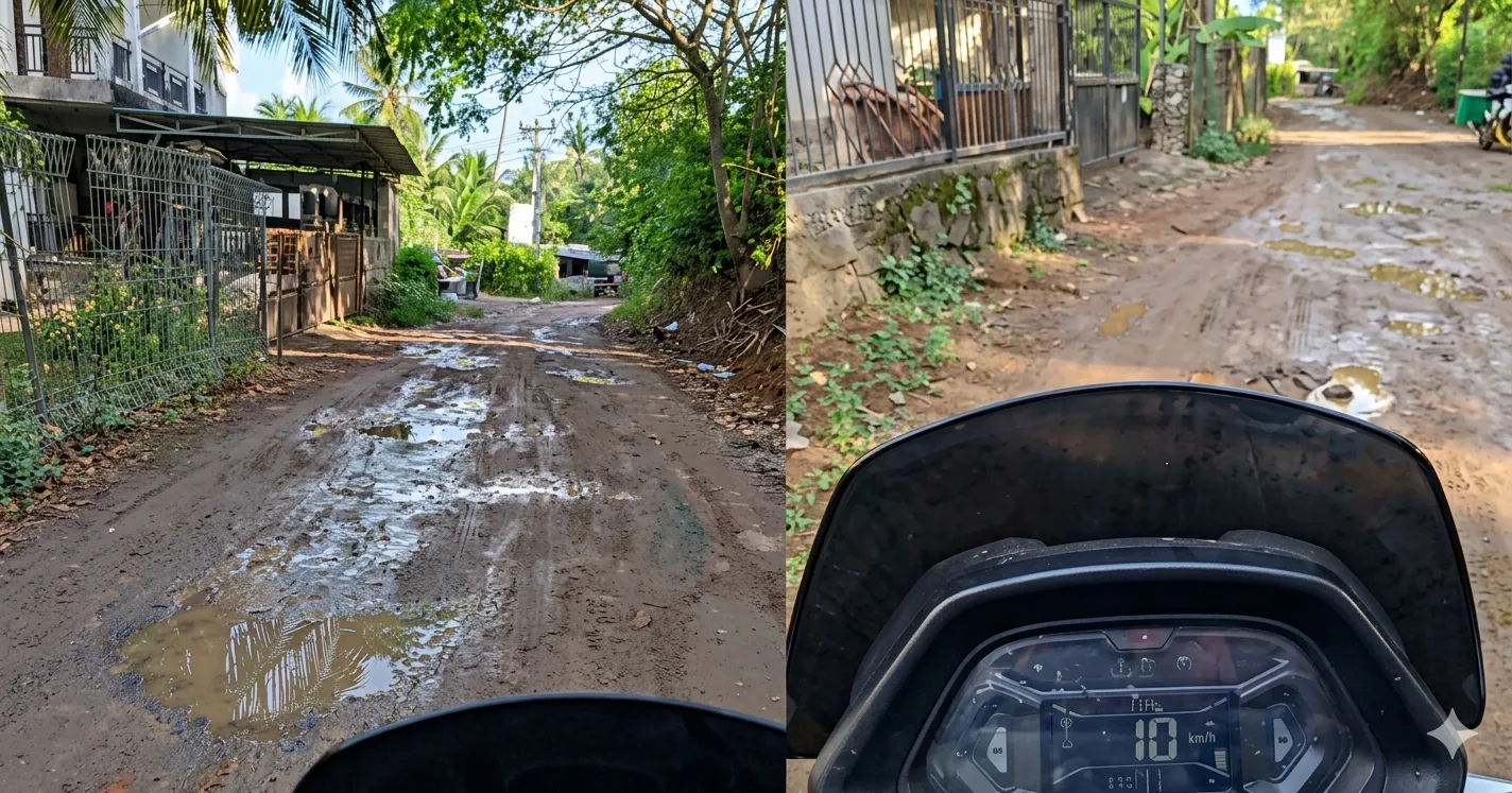 Ironi di Kawasan Wisata Mandalika, Jalan Penyangga Rusak Parah dan Membahayakan Pengendara