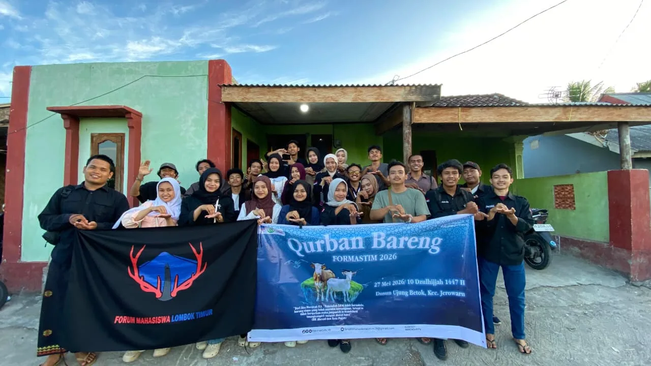 Forum Mahasiswa Lombok Timur Gelar ‘Qurban Bareng 2026’ di  Dusun Ujung Betok, Jerowaru, Tebar Kepedulian untuk Masyarakat