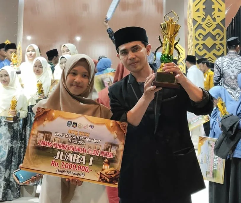 Santri Binaan Lembaga As-salam Asal Lombok Timur Raih Juara 1 Tahfidz 10 Juz Putri MTQ NTB 2026, Siap Wakili NTB ke Tingkat Nasional